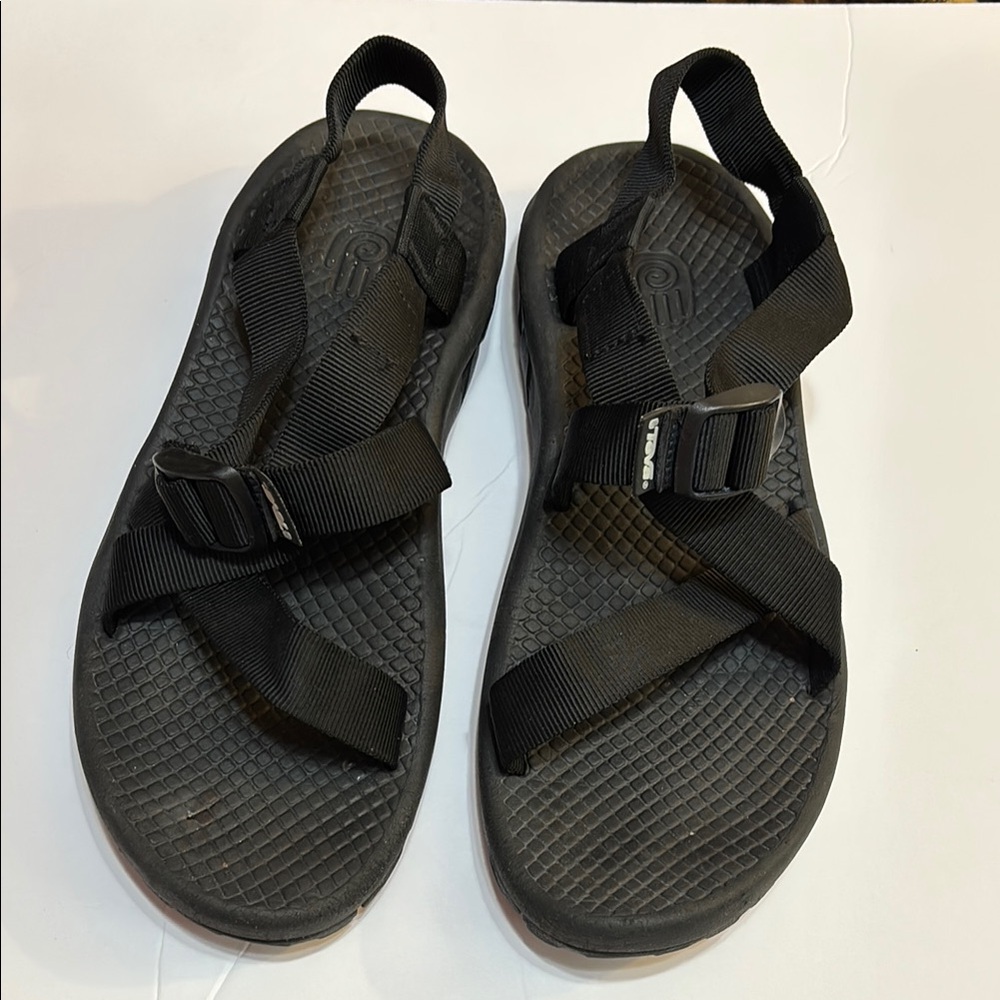 Teva Black Adjustable Sandals Men’s 12